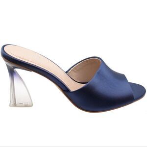 Charles by Charles David Sapphire Blue Kicker Slides Size 7